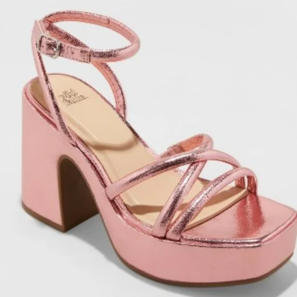 Women's Astro Strappy Platform Heels - Wild Fable - 9 - Picture 1 of 13